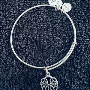 Alex and Ani Silver Filigree Heart Bracelet